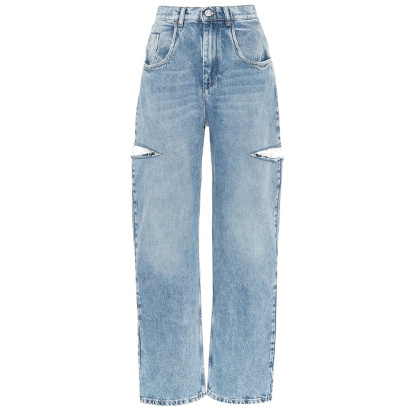 👖MM Inspired Cutout high-rise wide-leg jeans - Picture 4 of 16